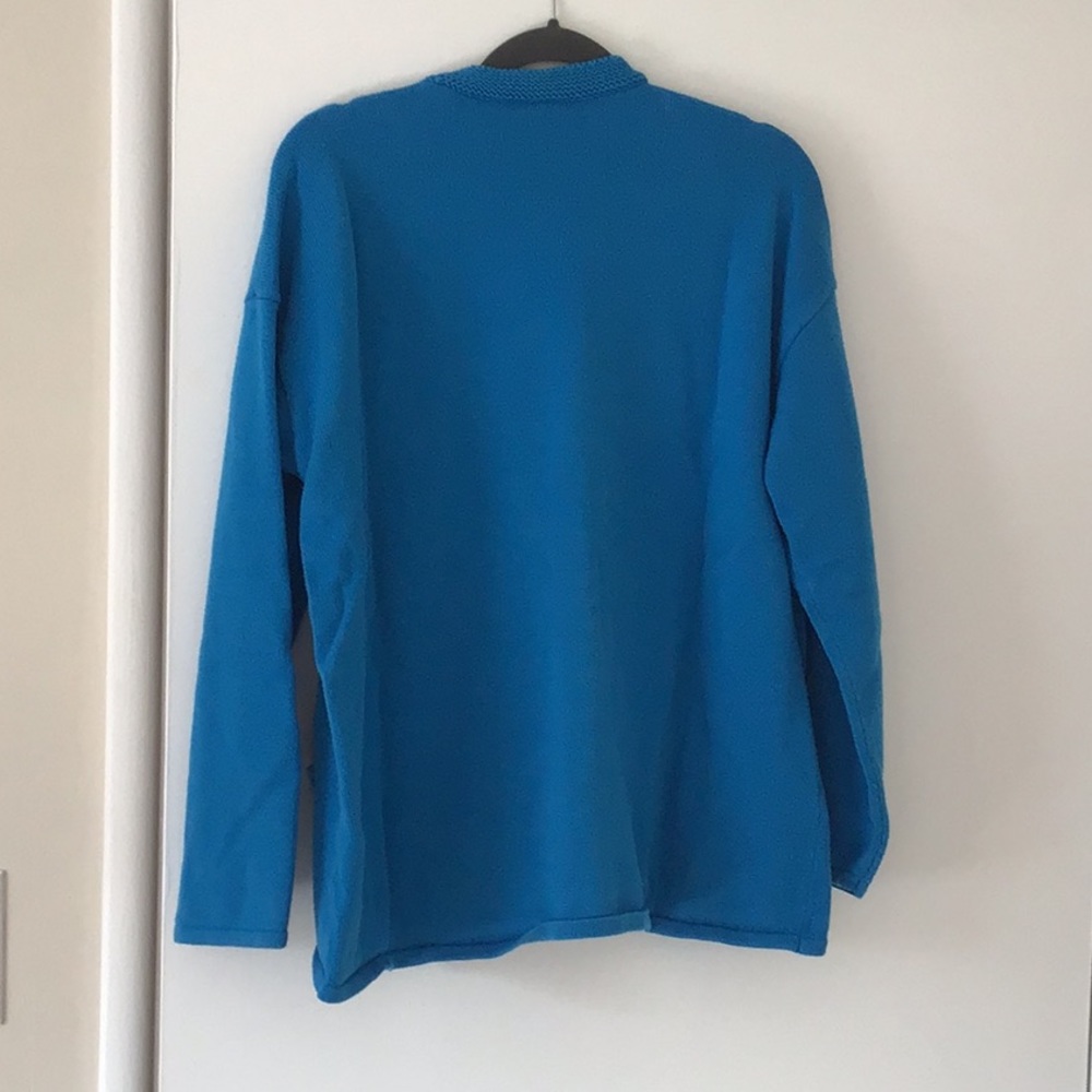 J. Jill Beautiful Blue Cardigan Sweater - Size Large - Picture 4 of 4